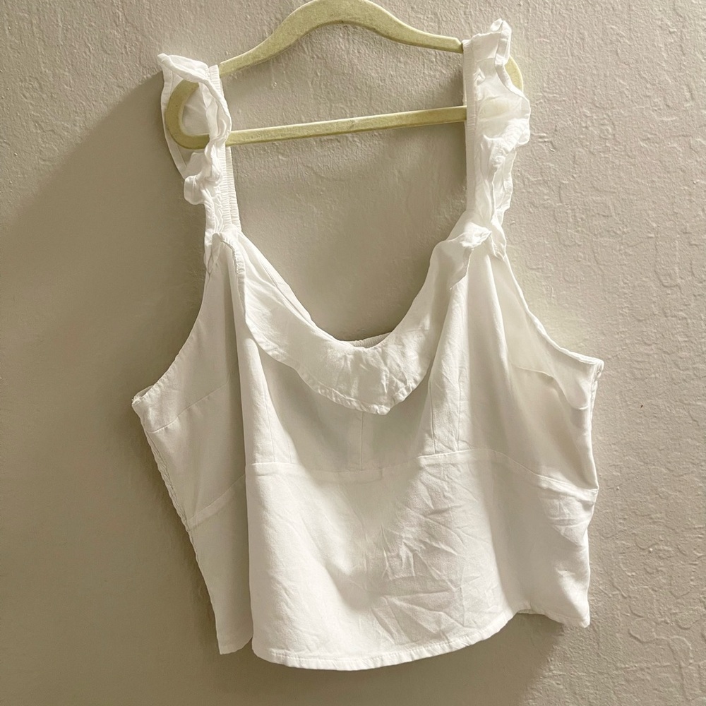 White Ruffle Blouse